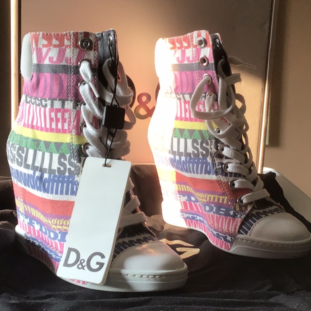 Dolce & Gabbana boots printed sneakers 37.5 D&G